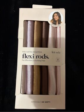 Kitsch Satin-Wrapped Flexi Rods - Pink, Gold, Brown